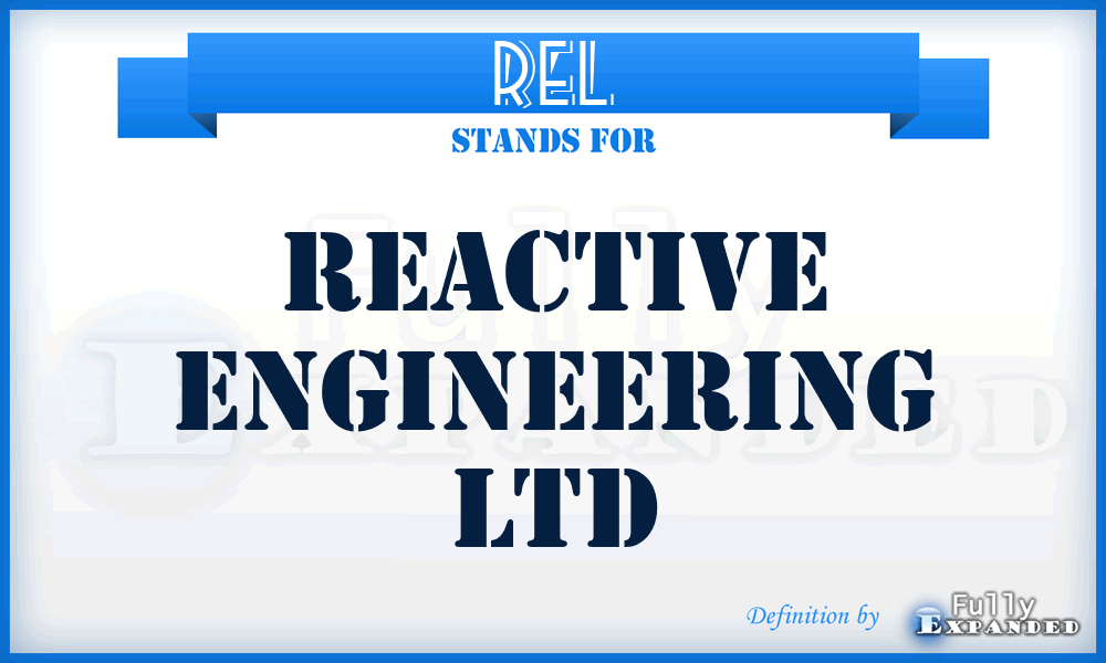 REL - Reactive Engineering Ltd