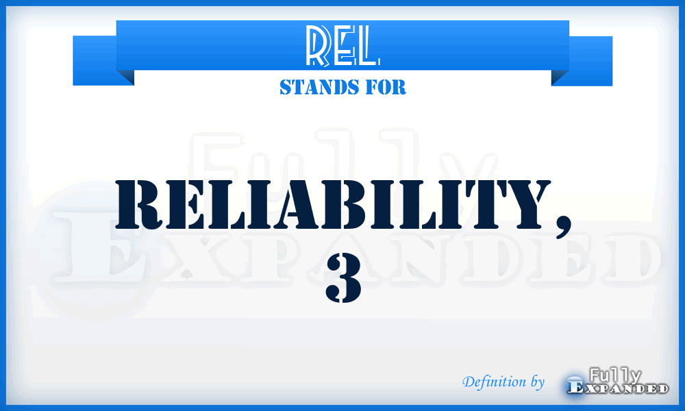 REL - reliability, 3
