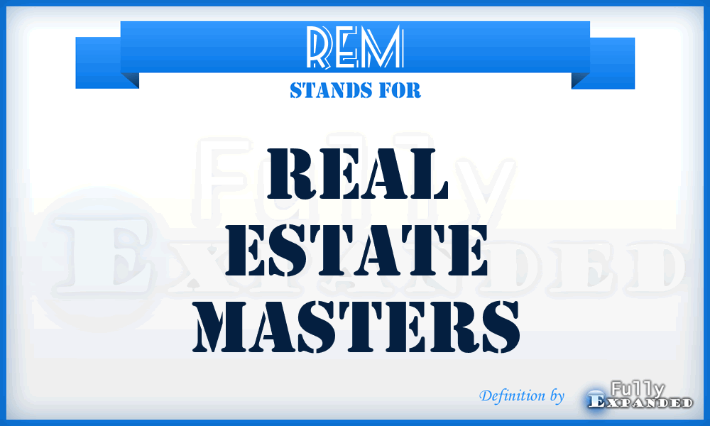 REM - Real Estate Masters