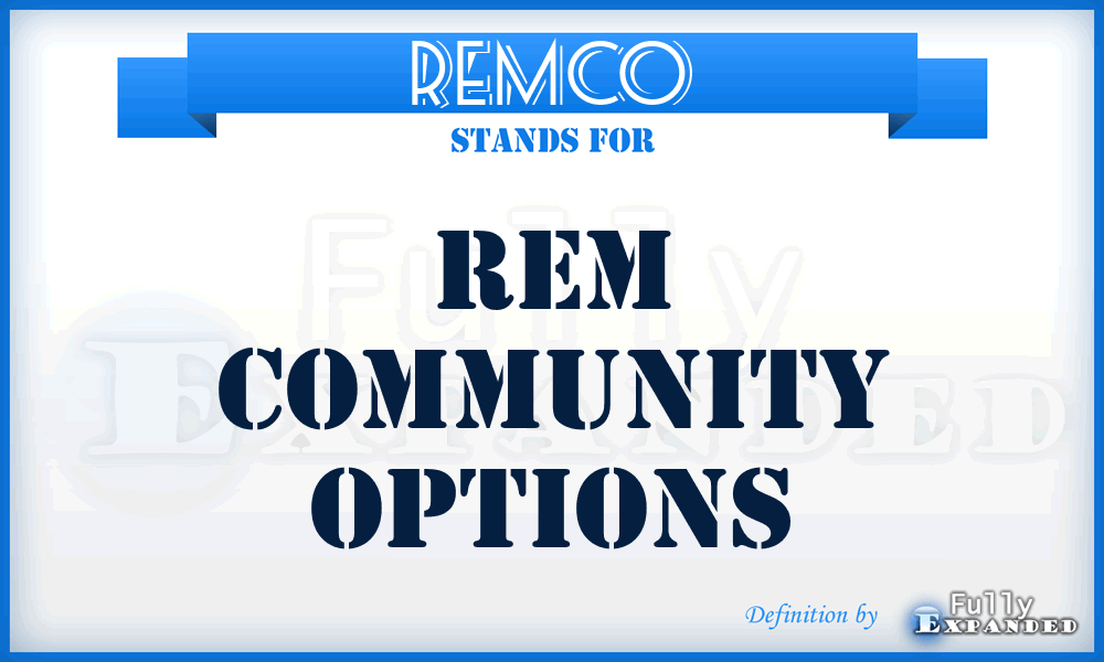 REMCO - REM Community Options