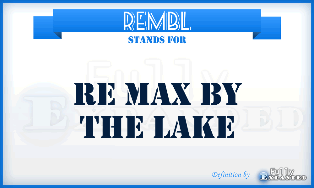 REMBL - RE Max By the Lake