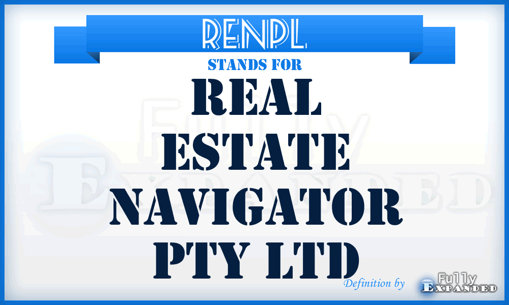 RENPL - Real Estate Navigator Pty Ltd