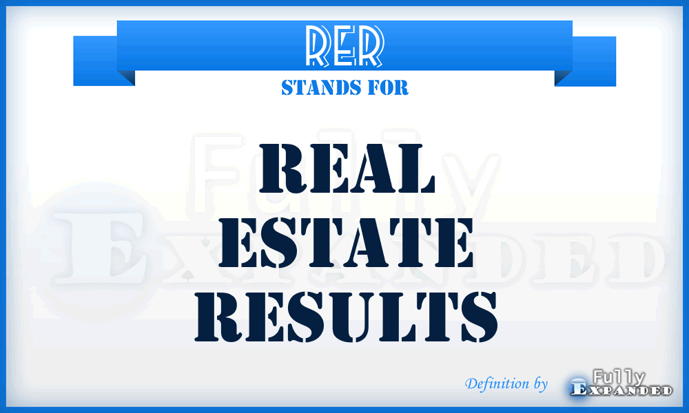 RER - Real Estate Results