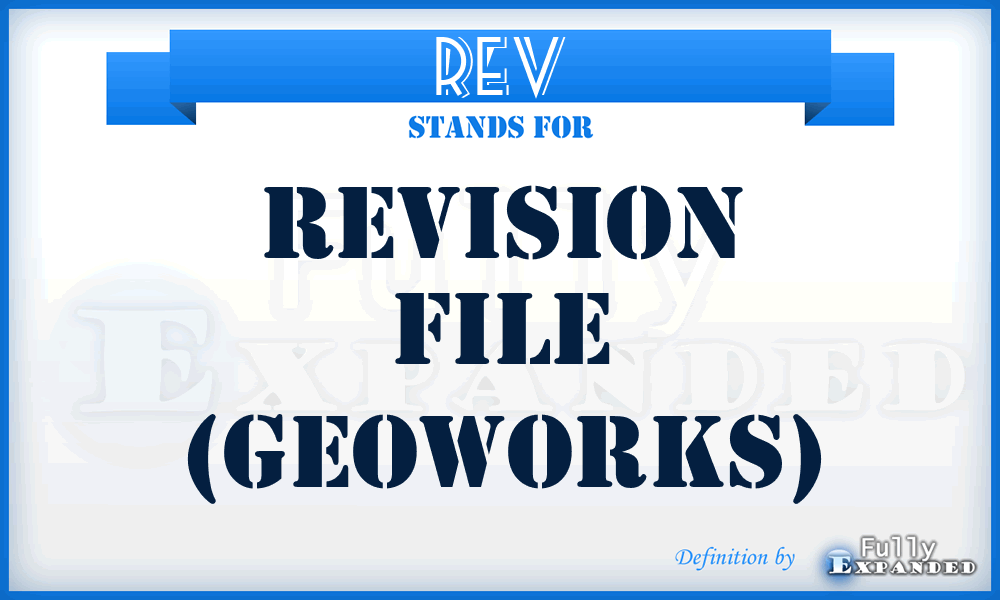 REV - Revision file (Geoworks)