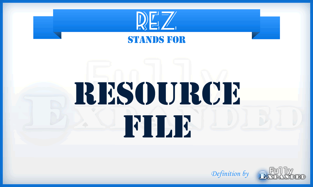 REZ - Resource file