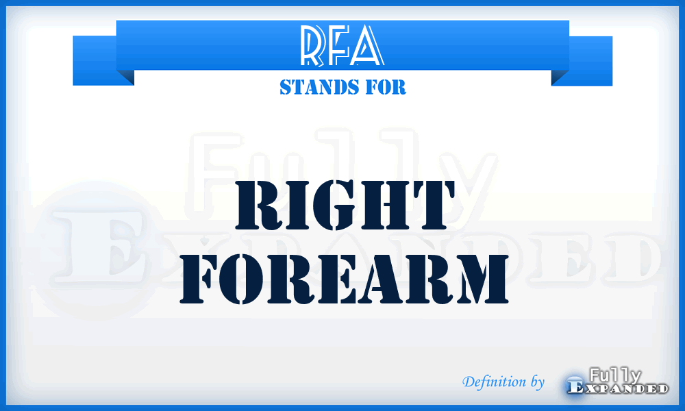 RFA - Right forearm