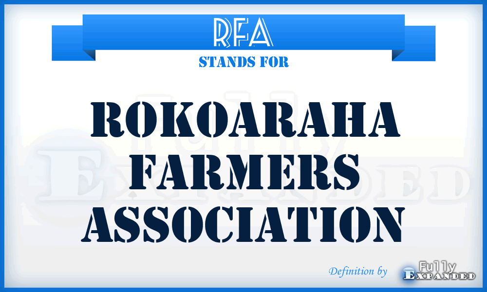 RFA - Rokoaraha Farmers Association