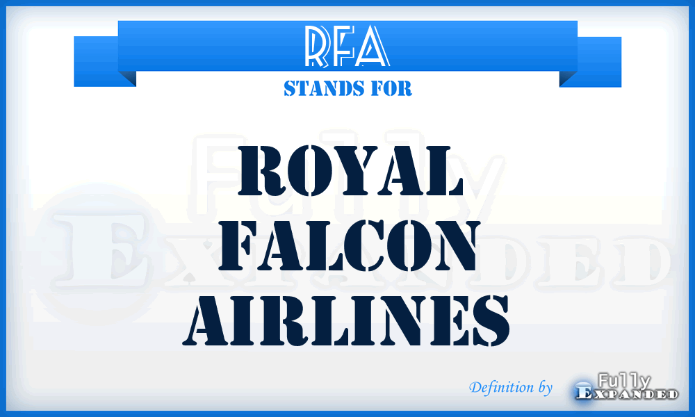 RFA - Royal Falcon Airlines