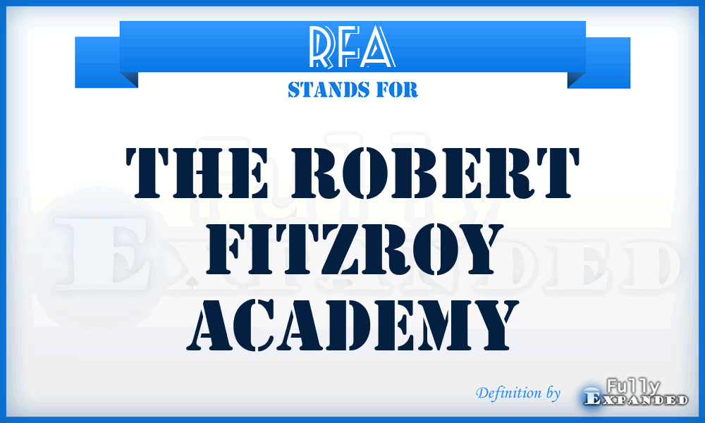 RFA - The Robert Fitzroy Academy