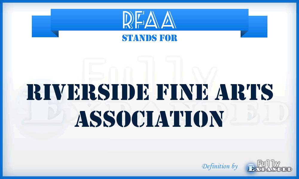 RFAA - Riverside Fine Arts Association