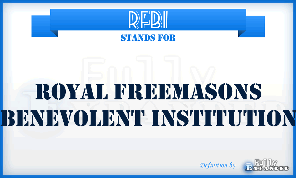 RFBI - Royal Freemasons Benevolent Institution