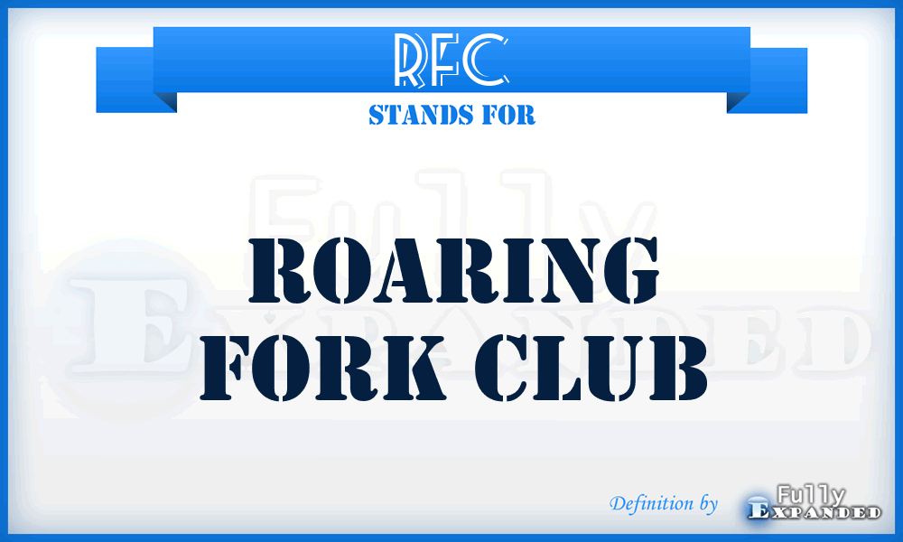 RFC - Roaring Fork Club