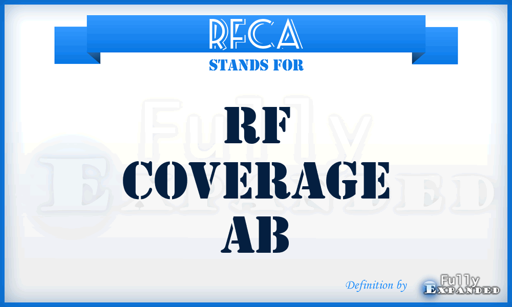 RFCA - RF Coverage Ab