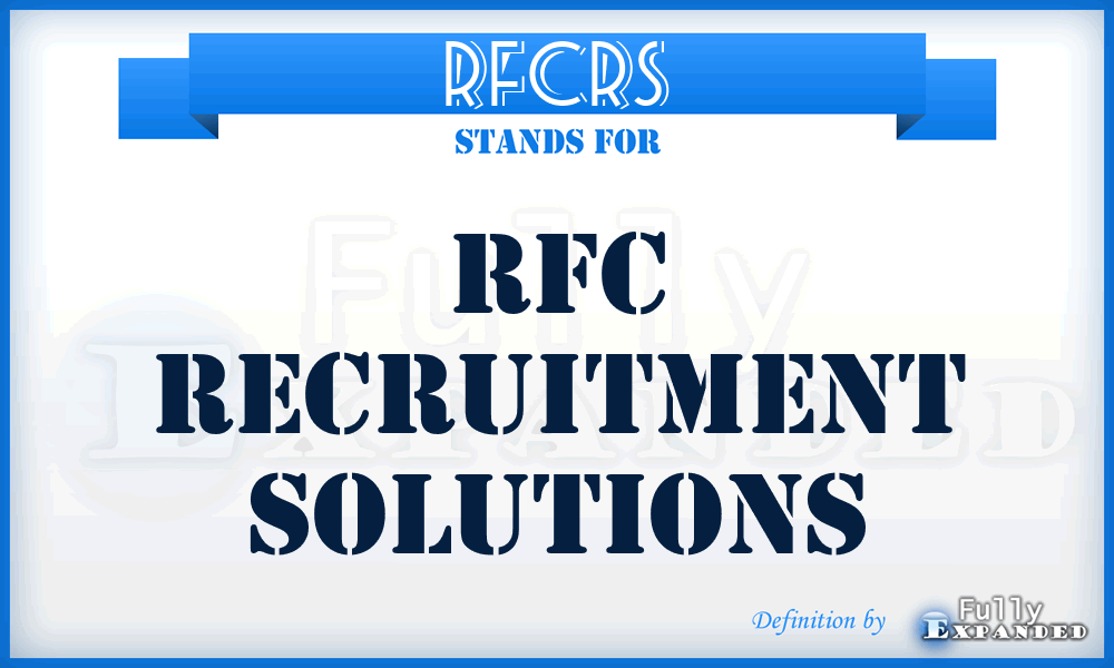 RFCRS - RFC Recruitment Solutions