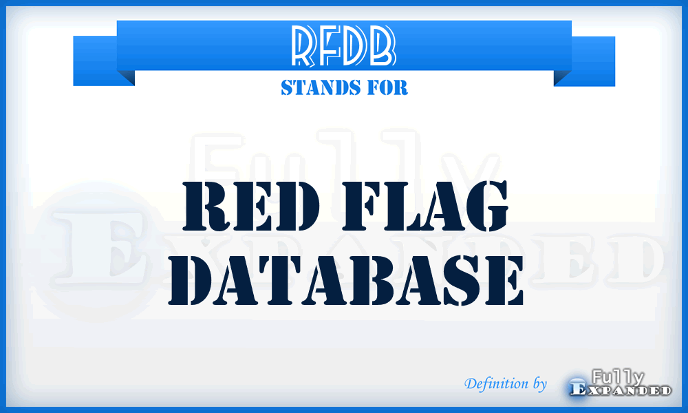 RFDB - RED FLAG Database