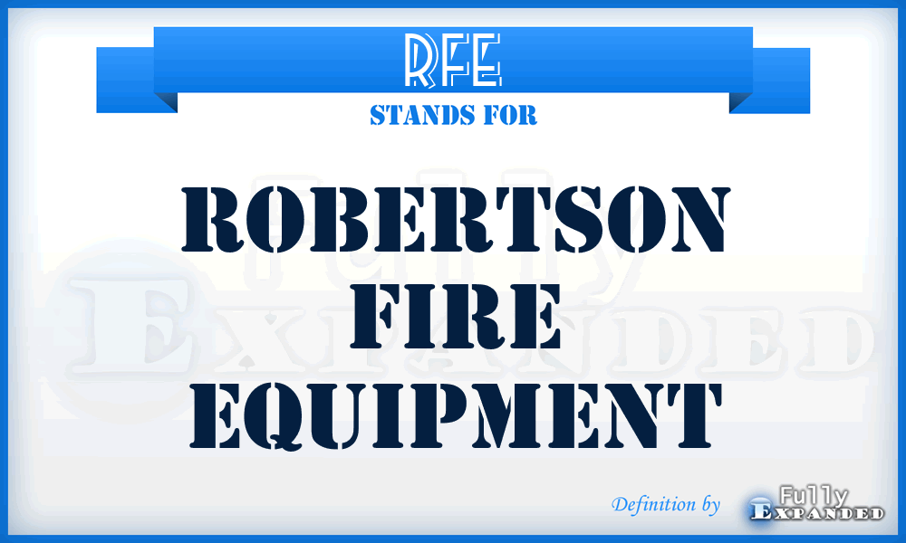 RFE - Robertson Fire Equipment