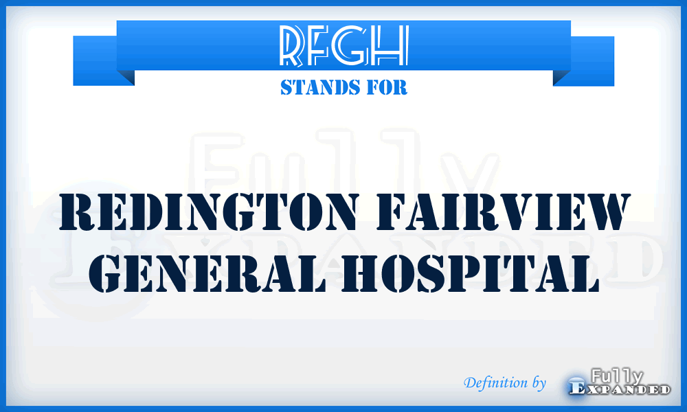 RFGH - Redington Fairview General Hospital