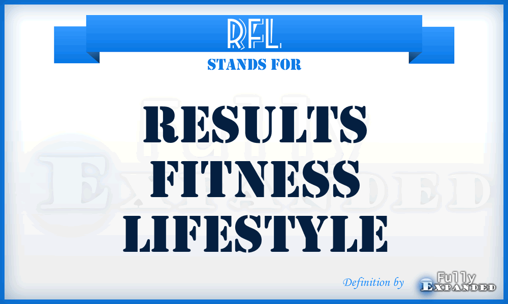 RFL - Results Fitness Lifestyle