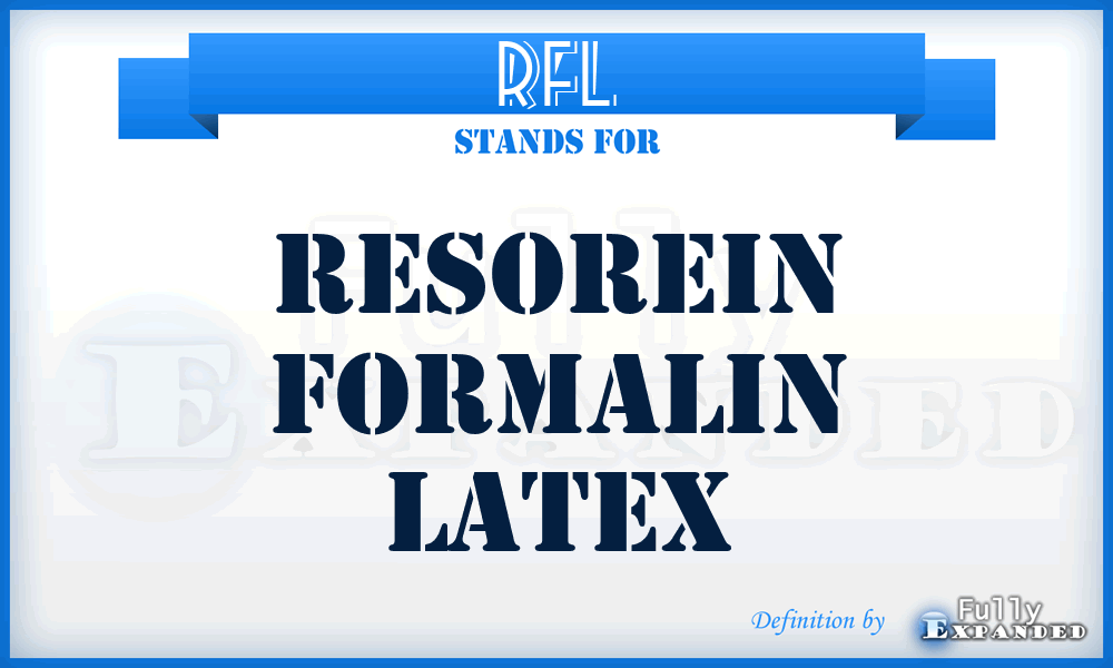 RFL - resorein formalin latex