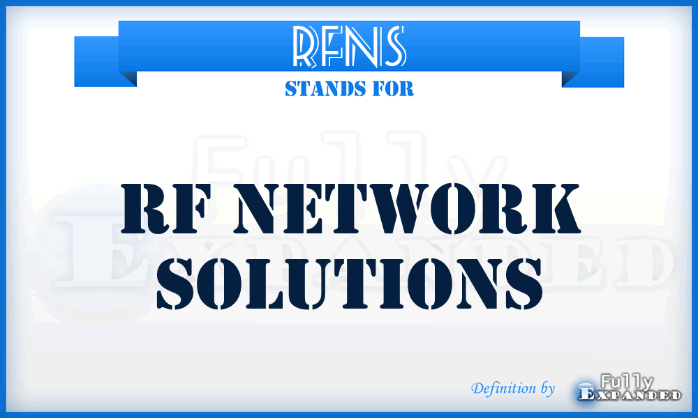 RFNS - RF Network Solutions
