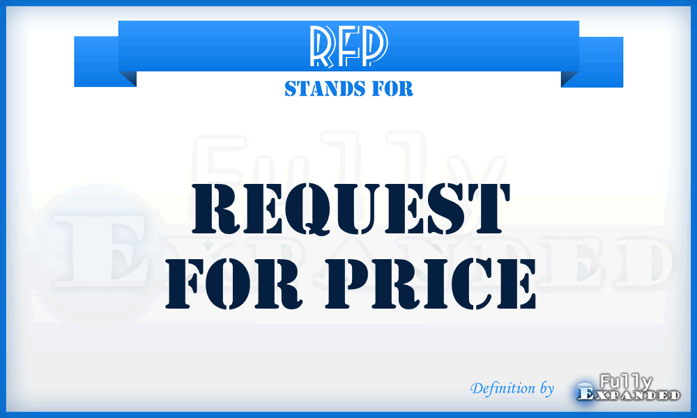 RFP - Request For Price