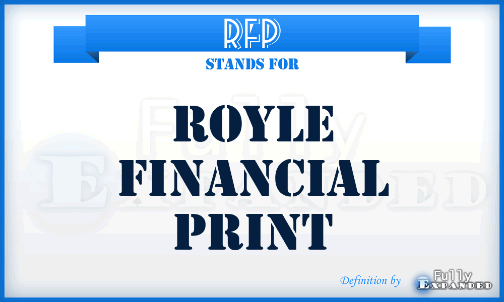 RFP - Royle Financial Print