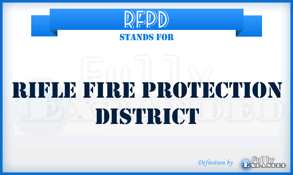 RFPD - Rifle Fire Protection District