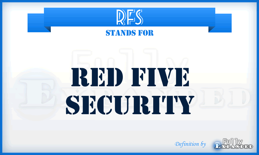 RFS - Red Five Security