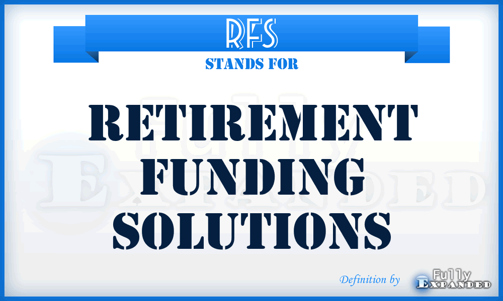 RFS - Retirement Funding Solutions