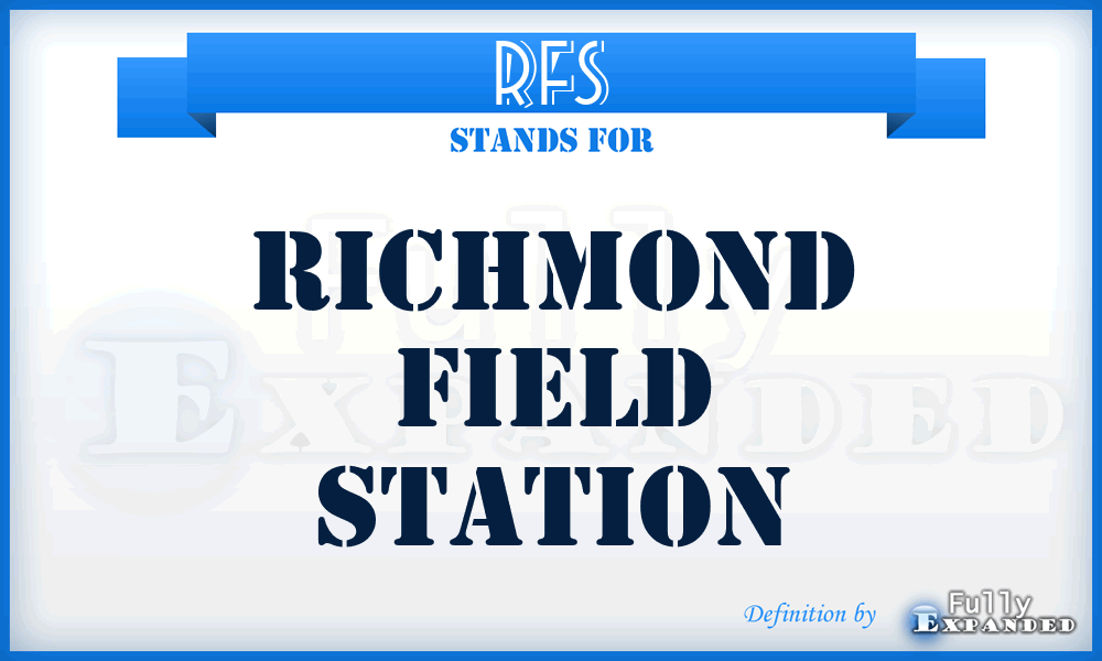 RFS - Richmond Field Station