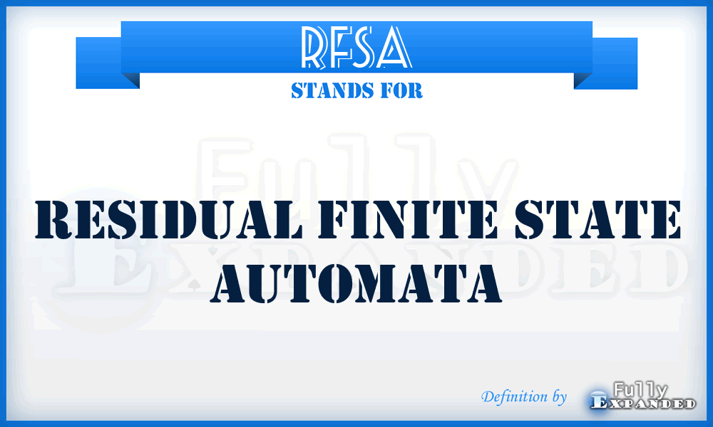 RFSA - residual finite state automata