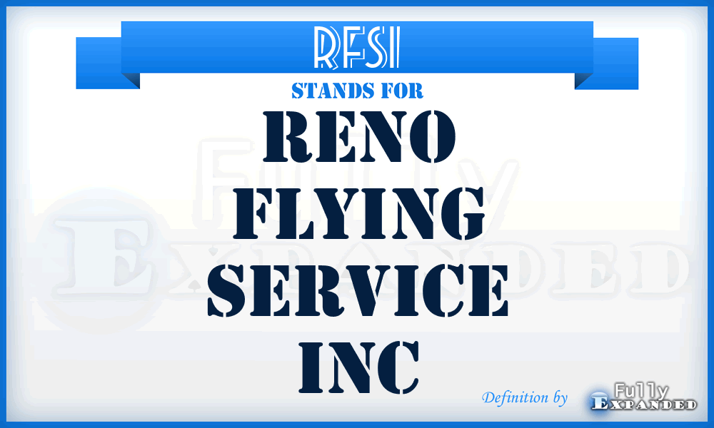 RFSI - Reno Flying Service Inc