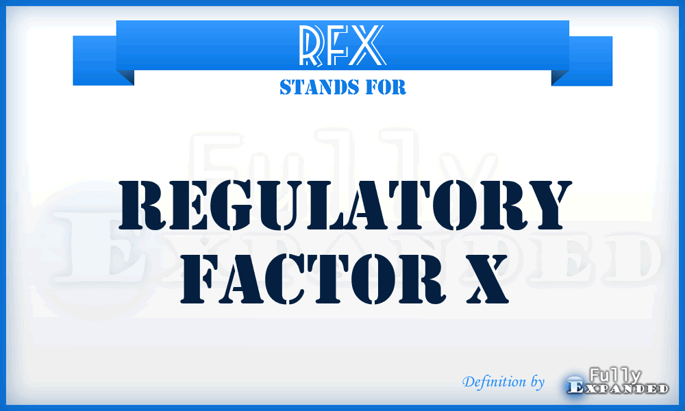RFX - Regulatory Factor X