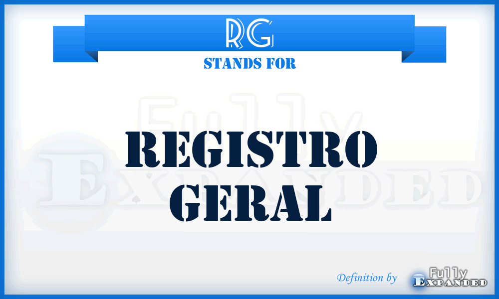 RG - Registro Geral