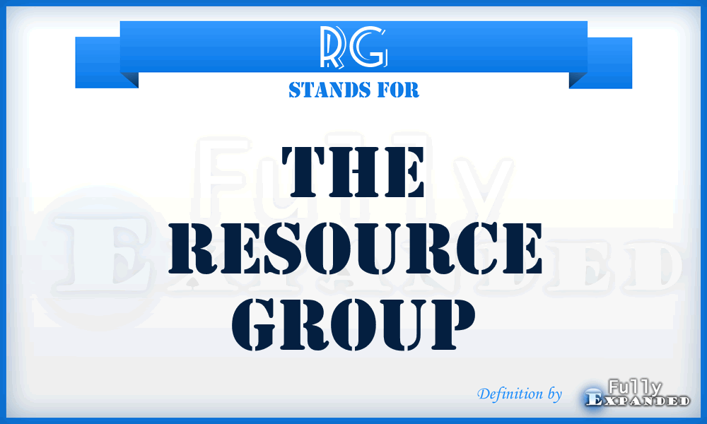 RG - The Resource Group