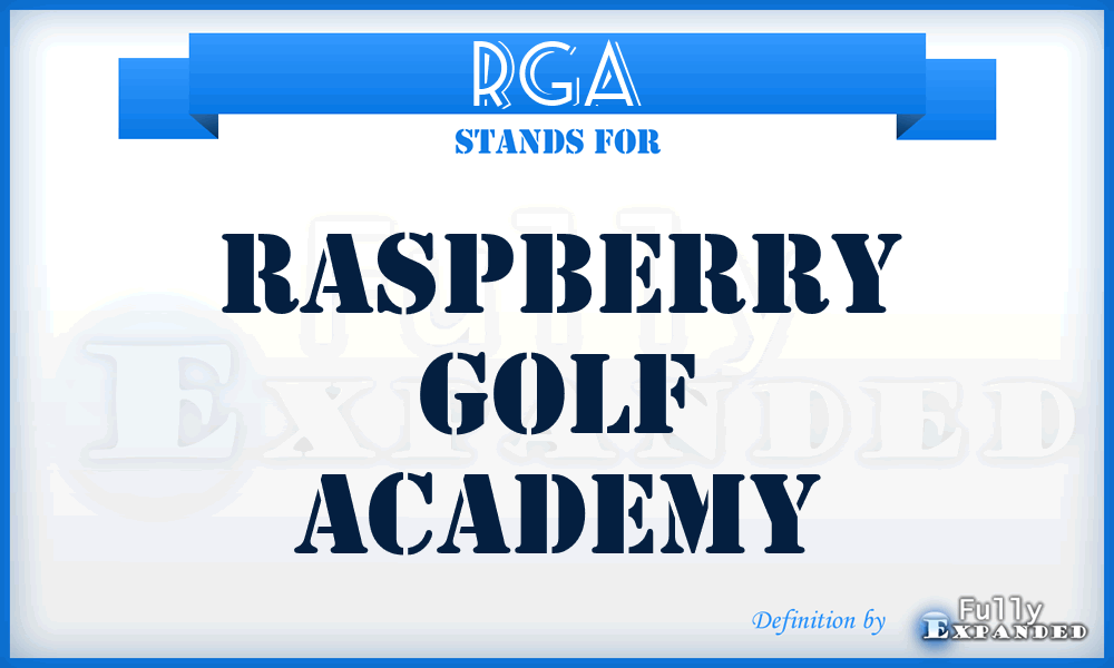 RGA - Raspberry Golf Academy