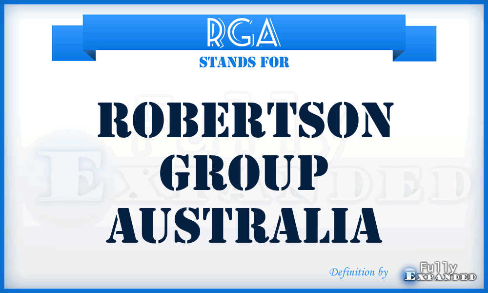 RGA - Robertson Group Australia