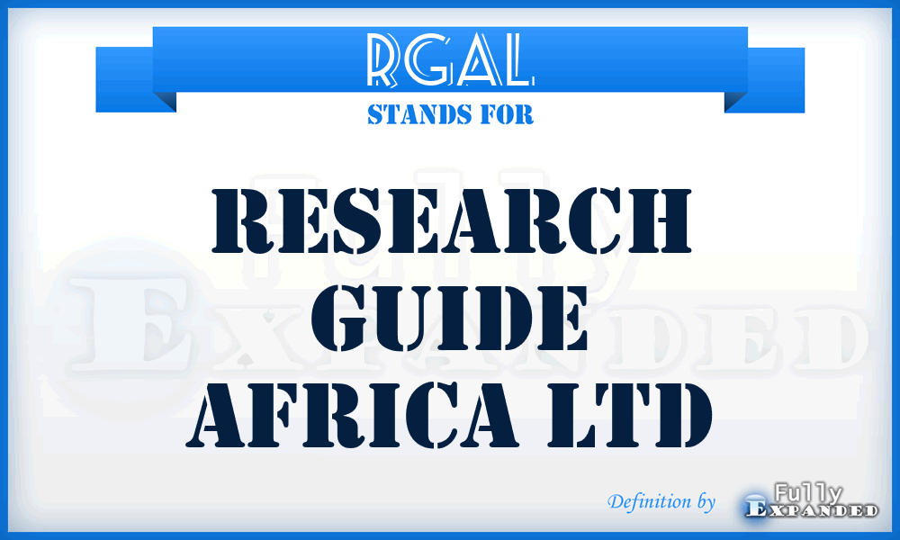 RGAL - Research Guide Africa Ltd