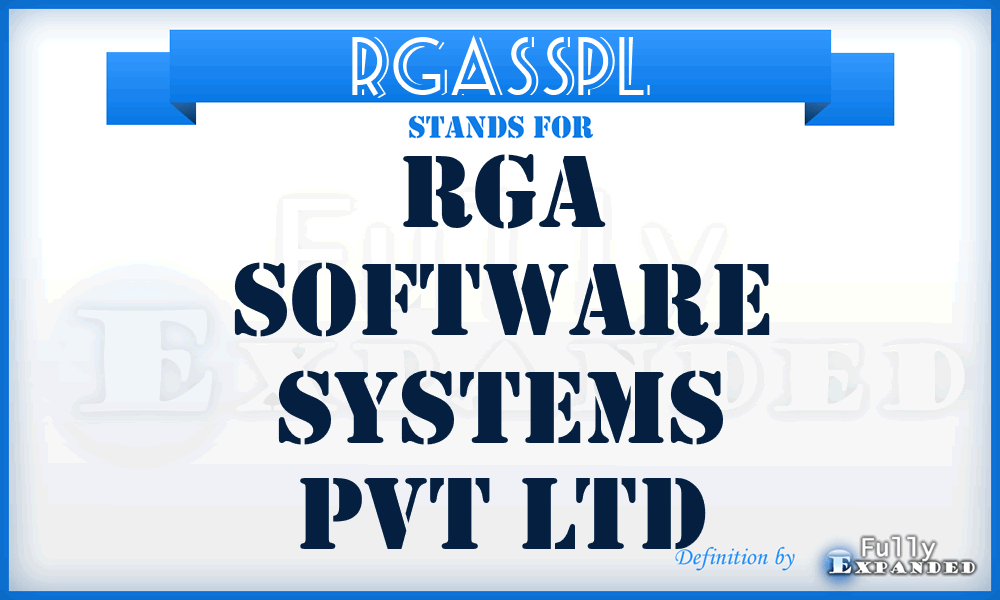 RGASSPL - RGA Software Systems Pvt Ltd