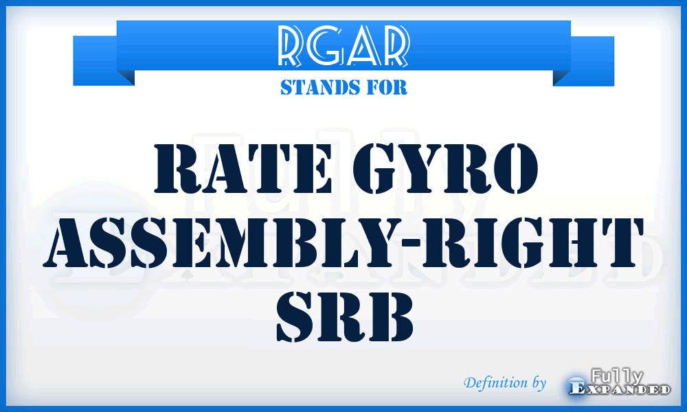 RGAR - Rate Gyro Assembly-Right SRB