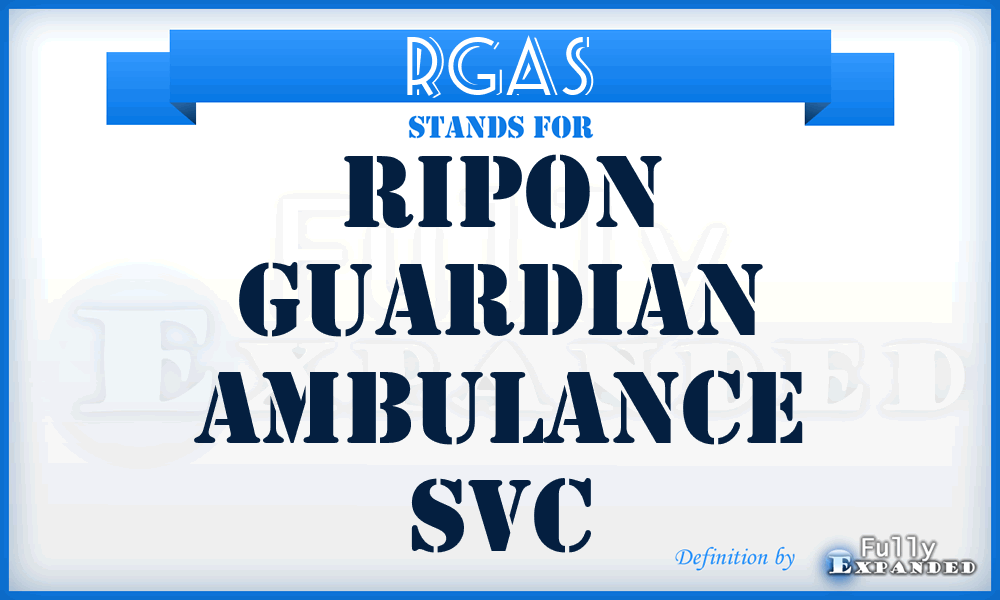 RGAS - Ripon Guardian Ambulance Svc