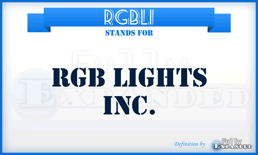 RGBLI - RGB Lights Inc.