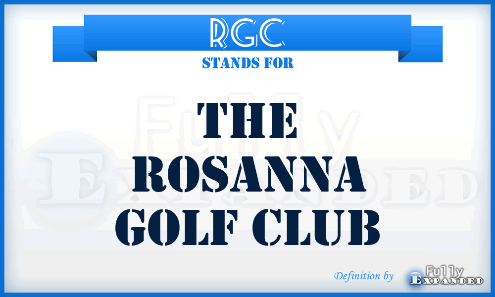 RGC - The Rosanna Golf Club