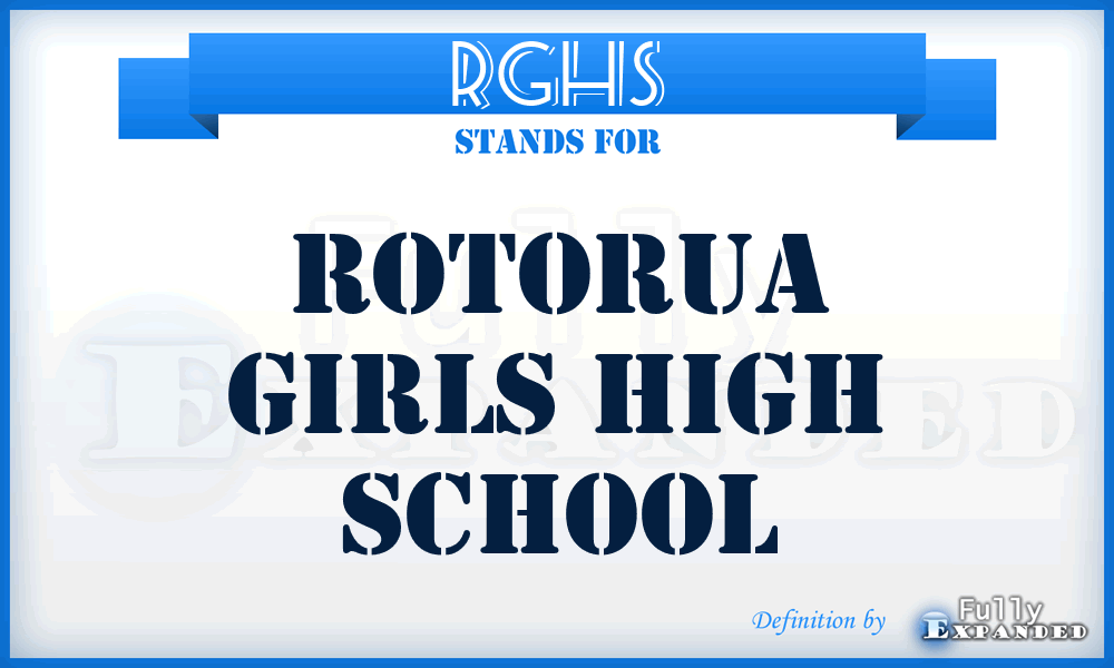 RGHS - Rotorua Girls High School