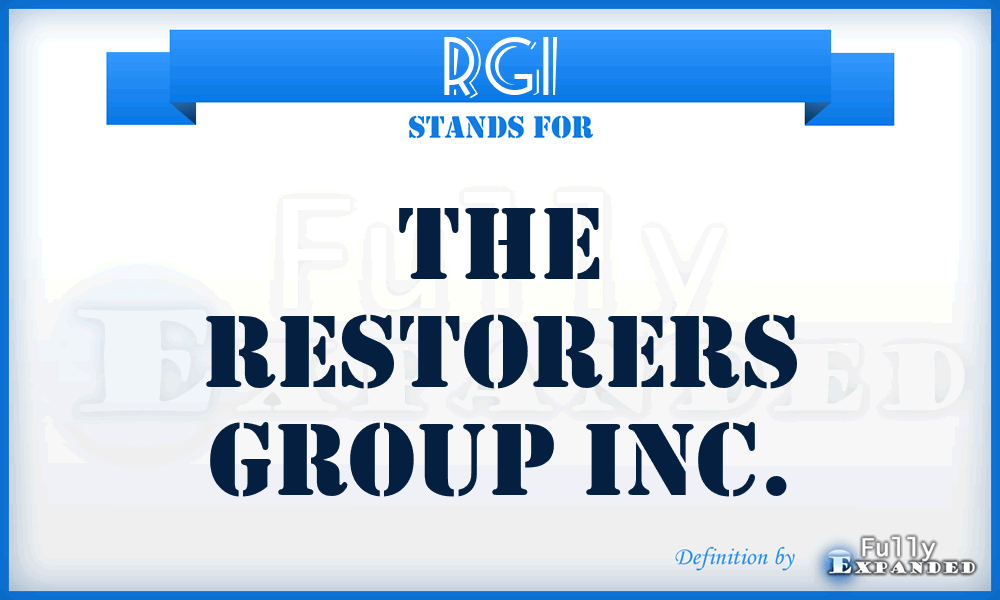 RGI - The Restorers Group Inc.