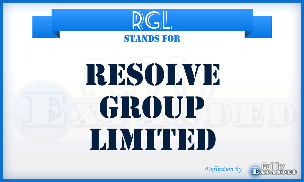 RGL - Resolve Group Limited