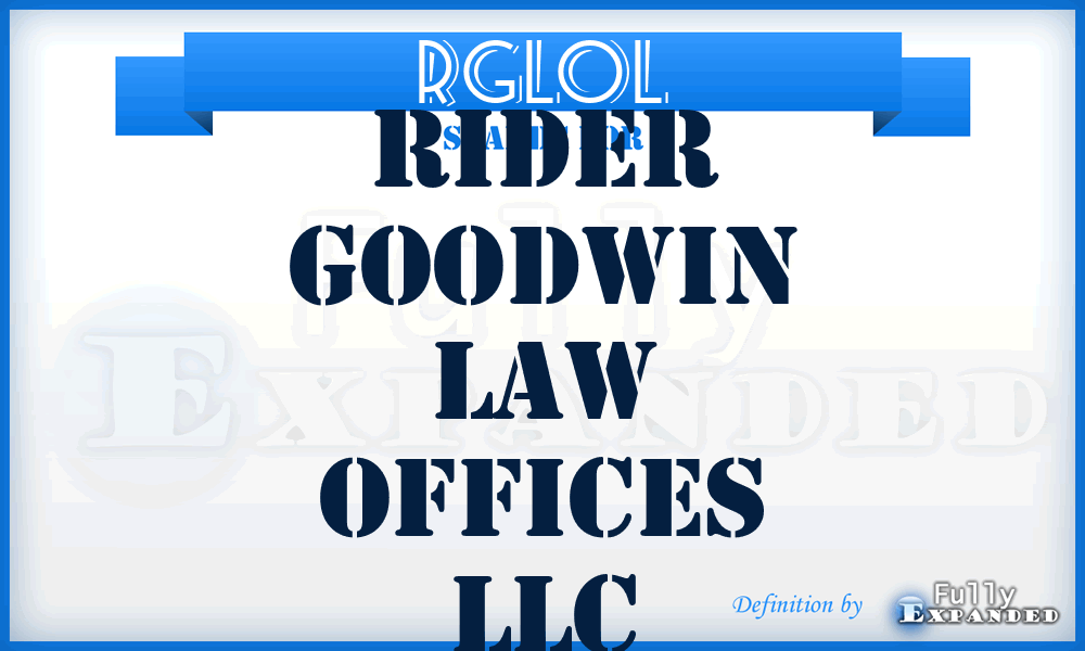 RGLOL - Rider Goodwin Law Offices LLC