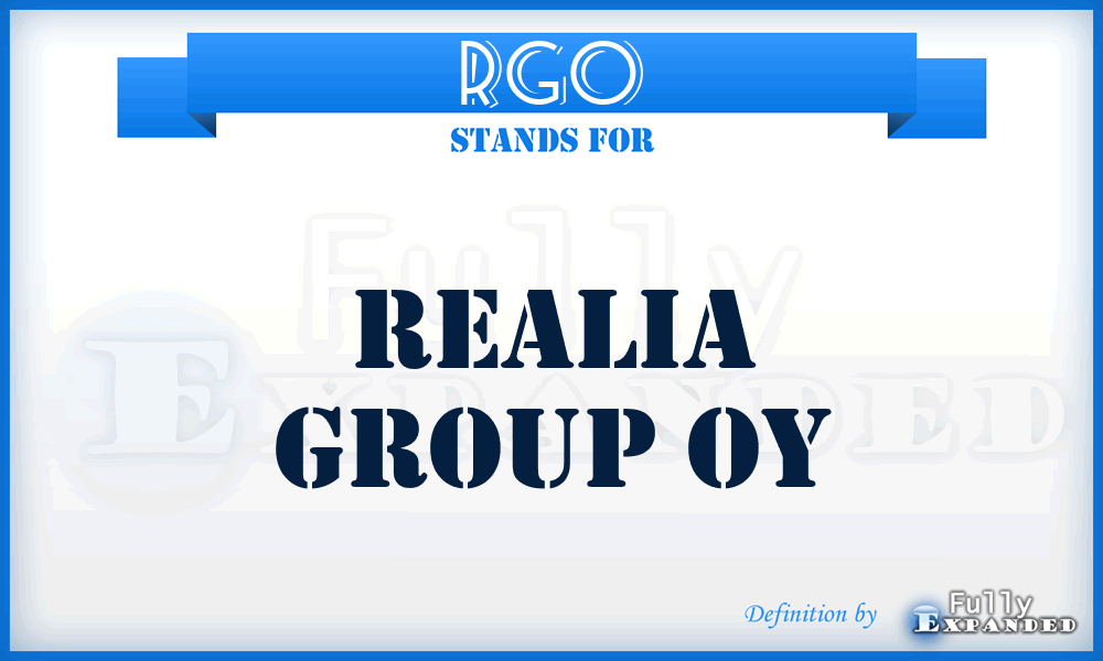 RGO - Realia Group Oy