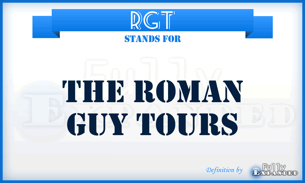 RGT - The Roman Guy Tours