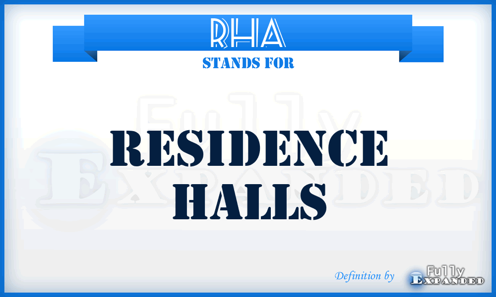 RHA - Residence Halls